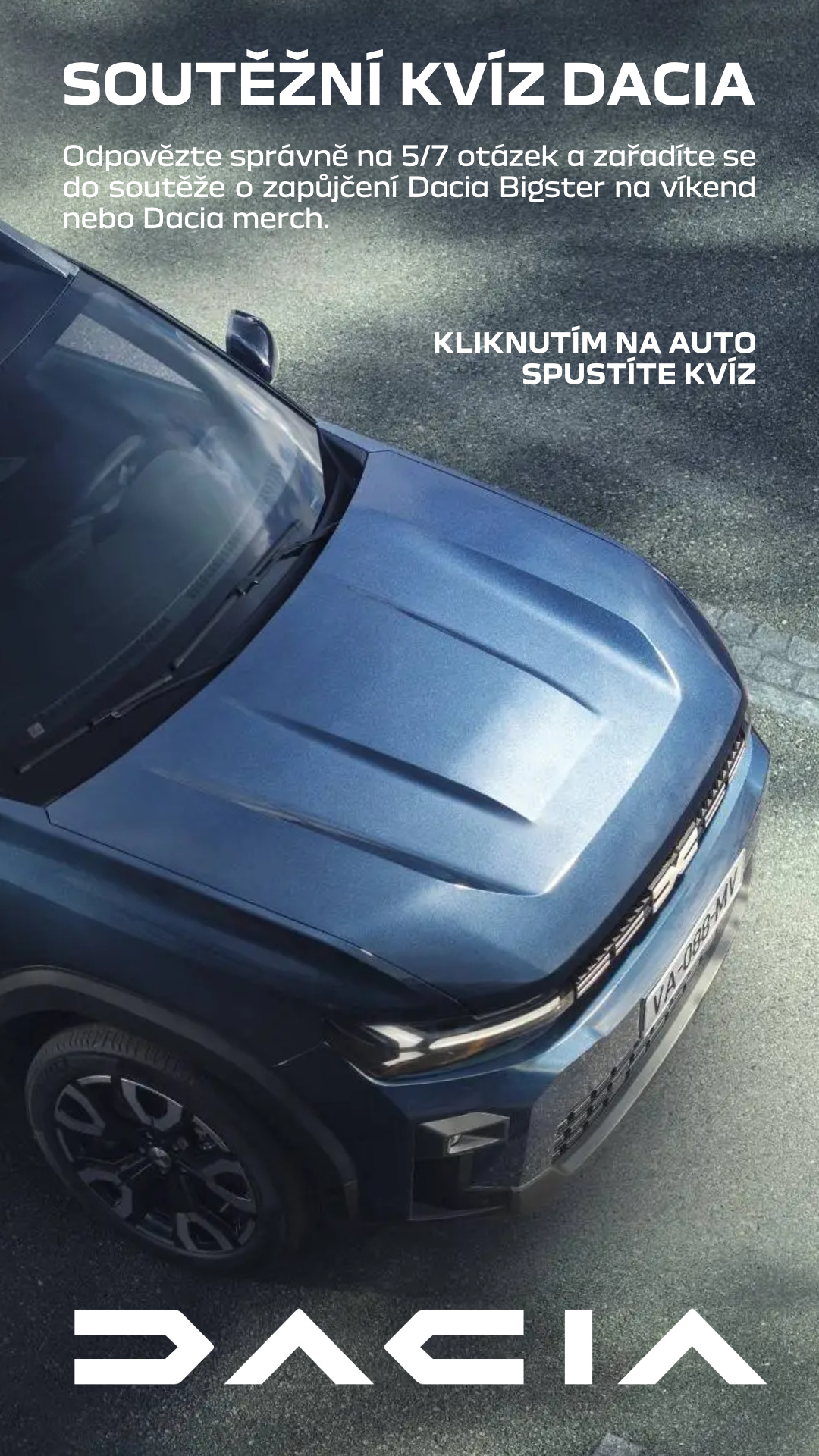 Zapoj se do soutěže Dacia – kliknutím spustíš kvíz